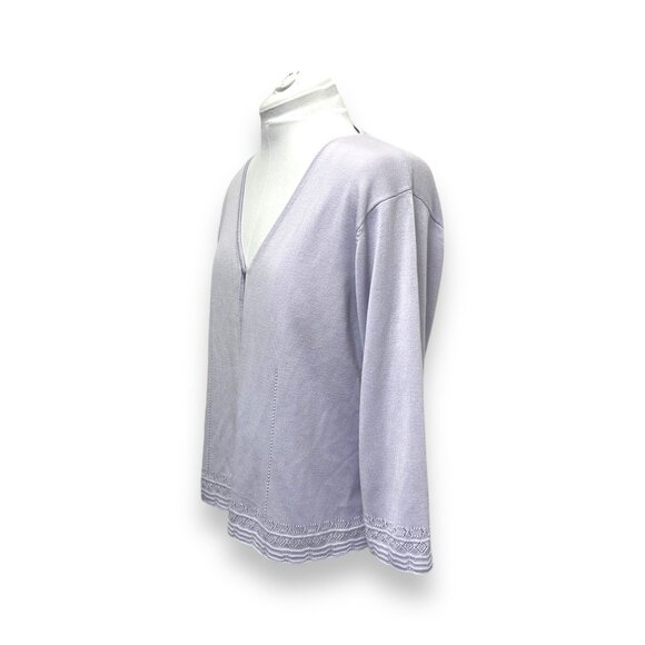 Norton McNaughton Vintage Women’s Single Button Lavender Cardigan Sweater XL - Picture 2 of 8